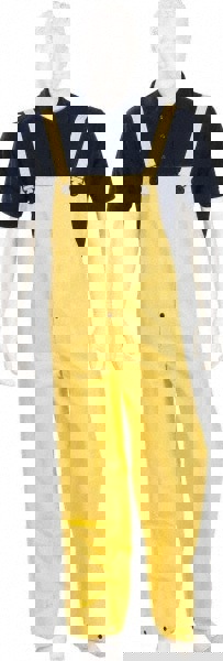 Rain Bib Overalls: Size X-Large, Nylon & Polyvinylchloride